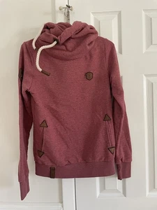 Naketano New World Darth Sweatshirt Hoodie Pink Medium Cowl Neck - Picture 1 of 7