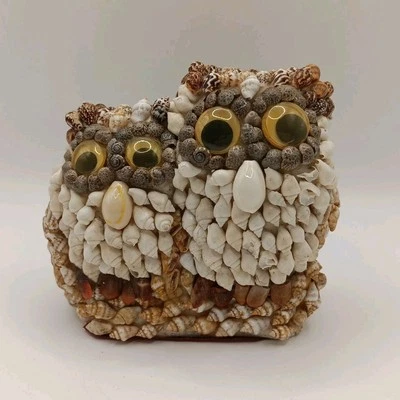 Vintage Handcrafted Seashell Owl - Image 1 of 4