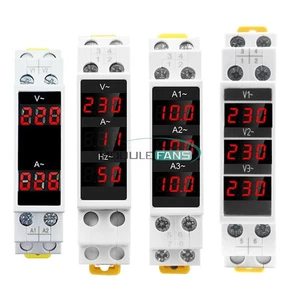 AC 80-500V 100A Hutschiene Amperemeter Voltmeter Digitalanzeige Spannung Strom Meter - Bild 1 von 43
