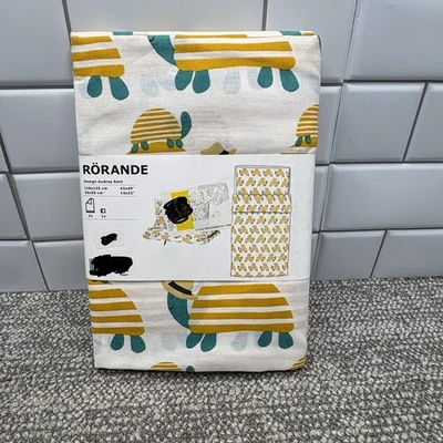 Funda nórdica para cuna Ikea Rorande PLUS funda de almohada amarillo tortuga ropa de cama UNISEX NUEVA Foto 1 de 4