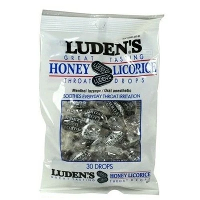Luden's Throat Drops Menthol Lozenges Soothes Throat Honey Licorice Flavor 30ct - Image 1 of 2