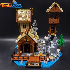 MOC Viking Port House pcs Building Blocks Set birthday Christmas gift - Picture 1 of 19