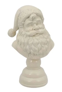 Santa Bust Christmas Tabletop Decoration White 10.8" by Holiday Time - Picture 1 of 4