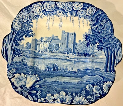 Very RARE Vtg WOOD AND SONS Castles Platter of STOKESAY Manor House - Image 1 of 4