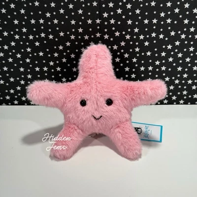 AUTHENTIC❣️Jellycat FLUFFY STARFISH - Soft Plush Toy Tiny Pink Ocean Lovey NWT - Image 1 of 4