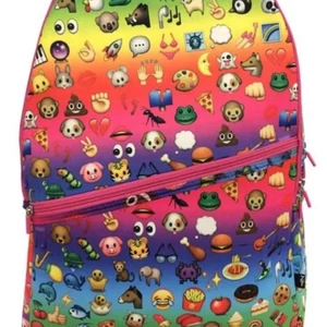 Zara Terez Emoji Print Black Backpack 18" W X 13" H X 7" D - Picture 1 of 3