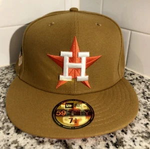 Houston Astros New Era 59FIFTY 1968 All-Star Game Wheat Lava Fitted Cap 7 3/8 - Picture 1 of 5