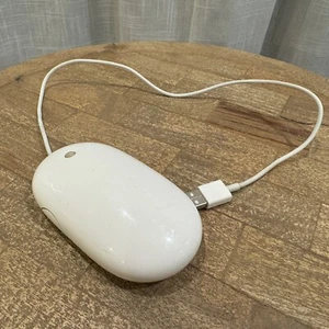 OEM White Genuine Apple "Mighty Mouse" Optical Wired USB iMac/PC Mac Mini A1152 - Picture 1 of 7