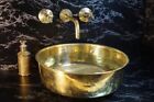 Brass Sink, Moroccan Bathroom Sink, Solid Brass Vessel Sink, Golden Vessel