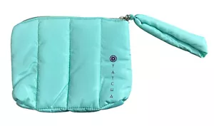 Muñequera bolsa de maquillaje cosmético verde menta Tatcha - Imagen 1 de 8