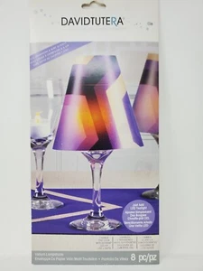 NUOVO paralume David Tutera Vellum 8 pezzi adatto per bicchieri da champagne e vino - Foto 1 di 3