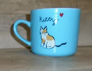 OPALHOUSE Kitty Cat Heart Mug Cup Stoneware Turquoise - Picture 1 of 8