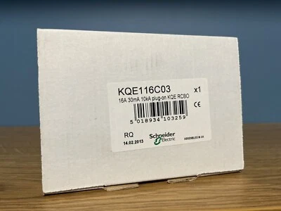 SCHNEIDER ELECTRIC/SQUARE D 16amp Rcbo KQE116C03 Loadcentre Curve C 30mA 10kA - Image 1 of 4