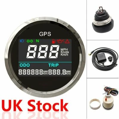 52mm GPS Speedometer Gauge MPH Kmh Knots Waterproof For Car Motorcycle Boat Kit - Image 1 of 4