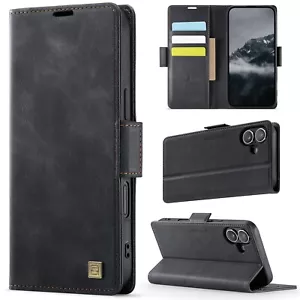 AutSpace-A11 Flip PU Leather Card Stand Cover Skin For iPhone /Galaxy Phone Case - Picture 1 of 50