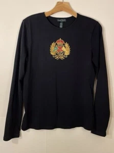 Vintage Ralph Lauren Damen Top Medium Weihnachten Classic Crest Old Money Preppy - Bild 1 von 9