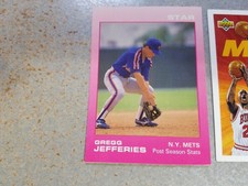 Gregg Jefferies New York Mets 1988 Star Company Pink Oversize #7 Oddball