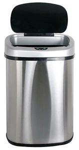 13 Gallon Stainless Steel Trash Can Garbage Bin Automatic Open Motion Sensor - Bild 1 von 5