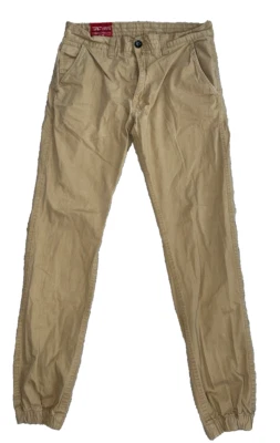 Jordan Craig Joggers Pants Mens Size 32x32 Tan Khaki Cotton Pockets Tapered Leg - Image 1 of 4