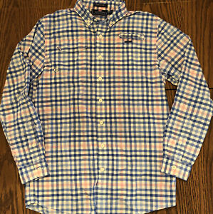 Vineyard Vines Performance Harbor Shirt Youth Sz:L (16) Button Up Long Sleeve