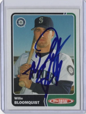 WILLIE BLOOMQUIST MLB 2003 Topps Total Auto Autographed Signed #527 Card - Image 1 of 2