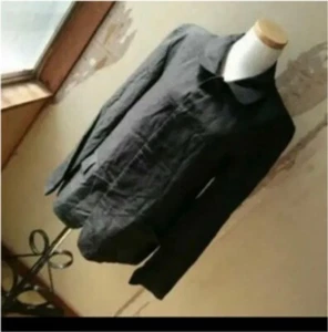 Y'S Yohji Yamamoto Linen Jacket Black No noticeable scratches or stains from JPN - Picture 1 of 3