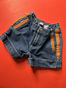 Girls Skechers Size 6X Denim Jean Shorts Nineteen Ninety 2 w Pockets Play - Picture 1 of 6