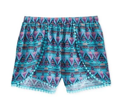 Epic Threads Girls Geo Print Polished Turquoise Shorts Size Large NWT - Image 1 of 2