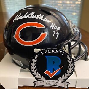 Dick Butkus Autographed Signed HOF '79 Chicago Bears Mini Helmet Beckett