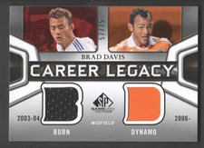 2011 SP Game Used Career MLS Career Legacy Dual #BD Brad Davis /75 JERSEY
