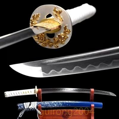 Espada japonesa afiada 30" samurai Katana Wakizashi T10 argila de aço lâmina temperada - Imagem 1 de 4