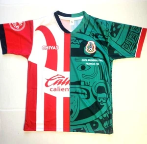 New! Club Chivas de Guadalajara /Mexico Throwback Retro jersey, "Corre grande" - Picture 1 of 2