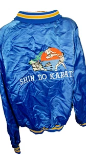 Herren Vintage Trucker Satinjacke Karate Größe XXL - Bild 1 von 4