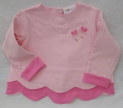 Pullover Top by American Girl Bitty Baby Long Sleeve Pink 100% Cotton M or Lg - Image 1 of 3