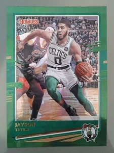2020-21 Panini Donruss Green Flood Jayson Tatum #166 Boston Celtics B Basketball - Picture 1 of 2