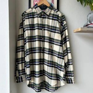 VINTAGE | Tommy Hilfiger Crest Plaid Button Down Shirt sz L - Picture 1 of 7