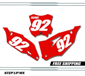 Kawasaki kx450f  2019-20 Number Plates with Your requested name and number - Imagen 1 de 1