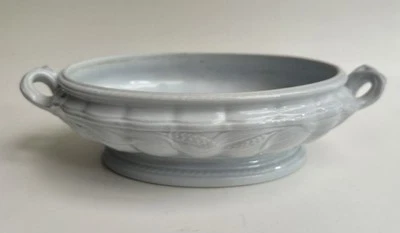 Antique Oval White Ironstone Vegetable Tureen No Lid CERES Wheat Elsmore&Forster - Image 1 of 4