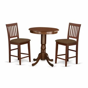 EDVN3-MAH-C 3 PC pub Table set-pub Table and 2 Dining Chairs. - Picture 1 of 4