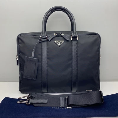 Prada 黑色尼龙公文包手提包 Foto 1 de 4