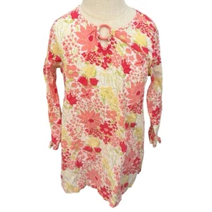 Janie and Jack Size 5T Floral Multi-color 100% Cotton Dress Pool Coverup - Picture 1 of 3
