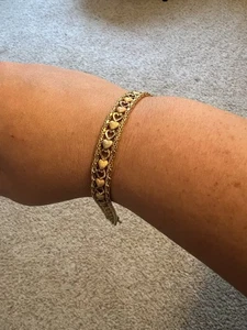 14K Tri-Color Heart Bracelet - Picture 1 of 4