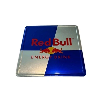Red Bull Energy Drink 10x10” Promo Advertising Tin Metal Sign Mancave Bar Garage - Image 1 of 2