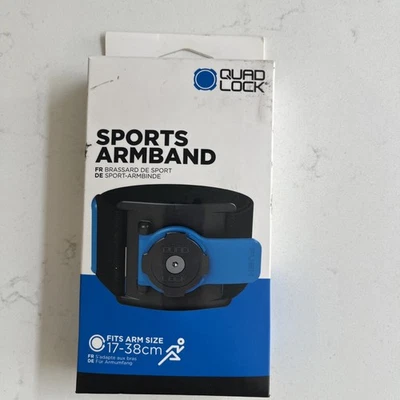 Quad Lock Sports Armband Fits Arm 17-38cm Phones Black - Image 1 of 2