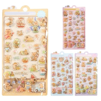 Cute Capybara Bubble Sticker 3D Set Animal Stickers For DIY Decoration Daily Use - image 1 of 4