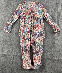 Pijama de bambú para dormir 0-3 M bebé niña volante ángel querido colorido guantes florales - Imagen 1 de 10
