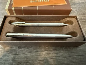 Juego de Lápices y Bolígrafos Sheaffer Punto Blanco en Caja Original Hecho en EE. UU. - Imagen 1 de 8
