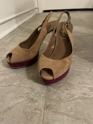 Tacones peep toe yves saint laurent Foto 1 de 4