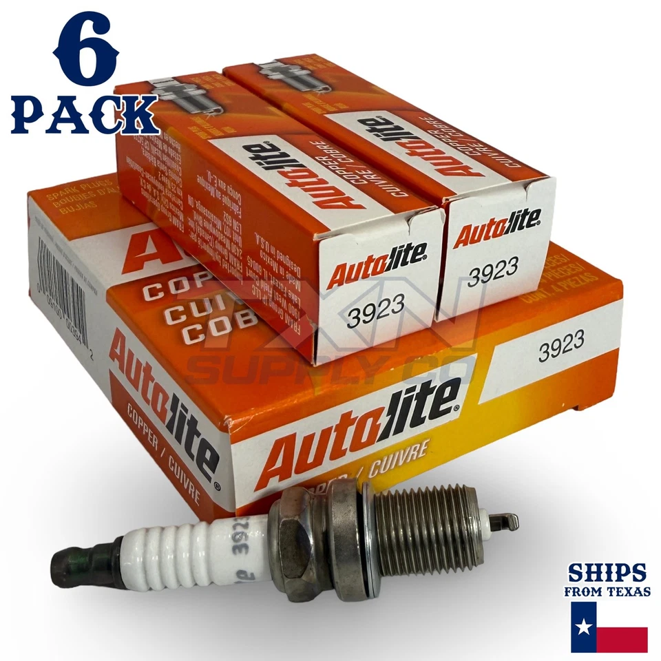 Bujías Autolite 3923 núcleo de cobre - Paquete de 6 Foto 1 de 2