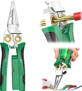 8 In 1 Wire Stripper, Wire Stripping Tool Cable Scissors with Voltage Tester-New - Picture 1 of 11